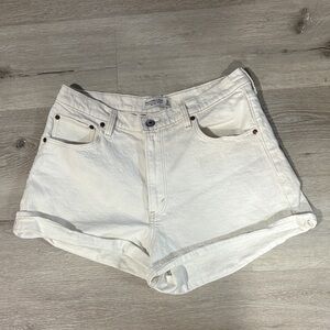 Abercrombie & Fitch White Jean Shorts
